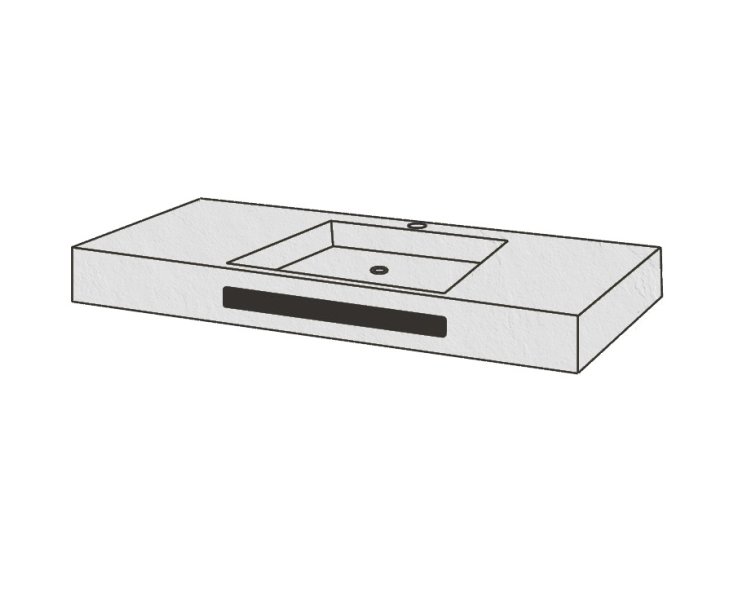 ENCIMERA INFINITY 2-52 C/F SLATE BLANCO 200x51
