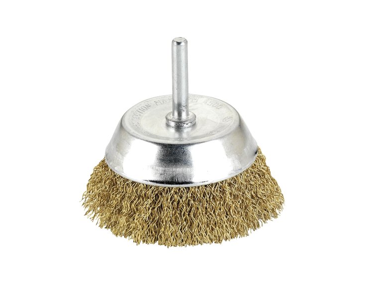 BRUSH CUP ONDULADO C / VASTAGO 50MM
