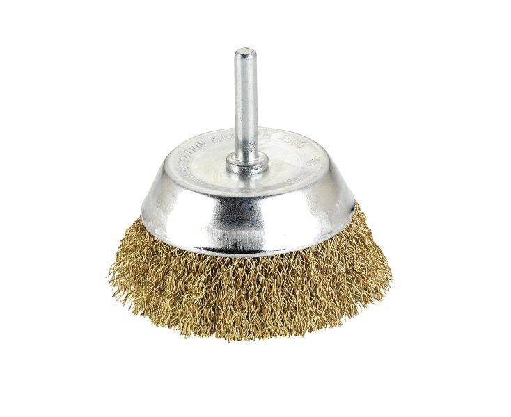 BRUSH CUP ONDULADO C / VASTAGO 75MM