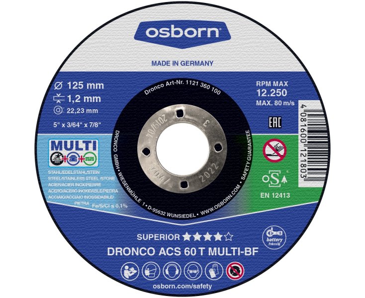 DRONCO STAINLESS STEEL DISC 230x1.9 MULTI SPECIAL