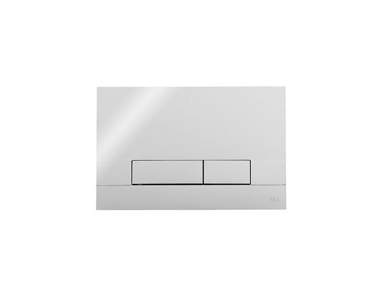 BRIGHT CHROME DOUBLE FLUSH NARROW PUSH BUTTON