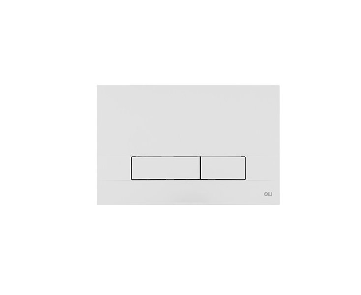 WHITE DOUBLE FLUSH NARROW PUSH BUTTON