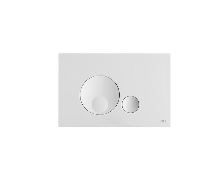 WHITE DOUBLE FLUSH GLOBE PUSH BUTTON