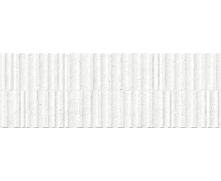 MANHATTAN WAVY WHITE SHAPED RECT. 33.3x100