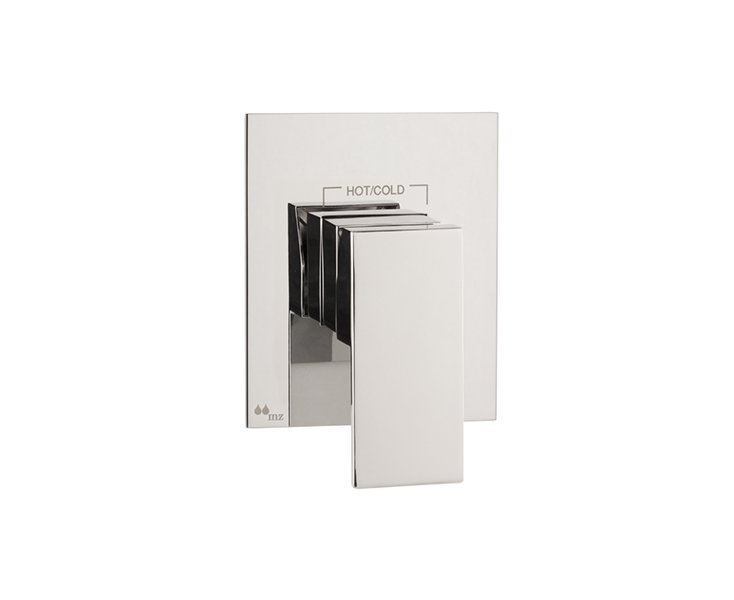 CUBIC SHOWER MIXER RECESSED 1 OUTLET CHROME