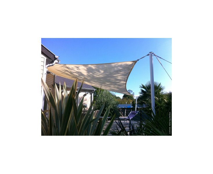 AWNING SAIL SQUARE SHADE IMPER. POLYESTER 3.6x3.6 BEIGE