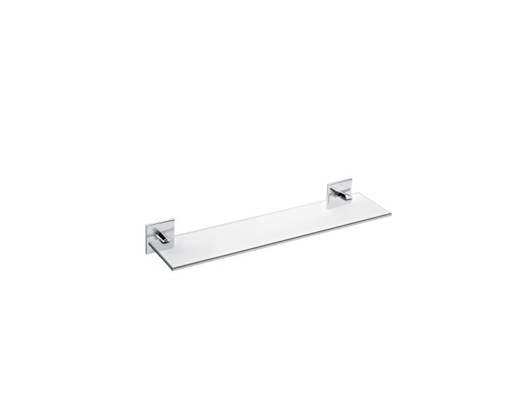 DUO SQUARE CROMO ESTANTE VIDRIO 40 ADHESIVO