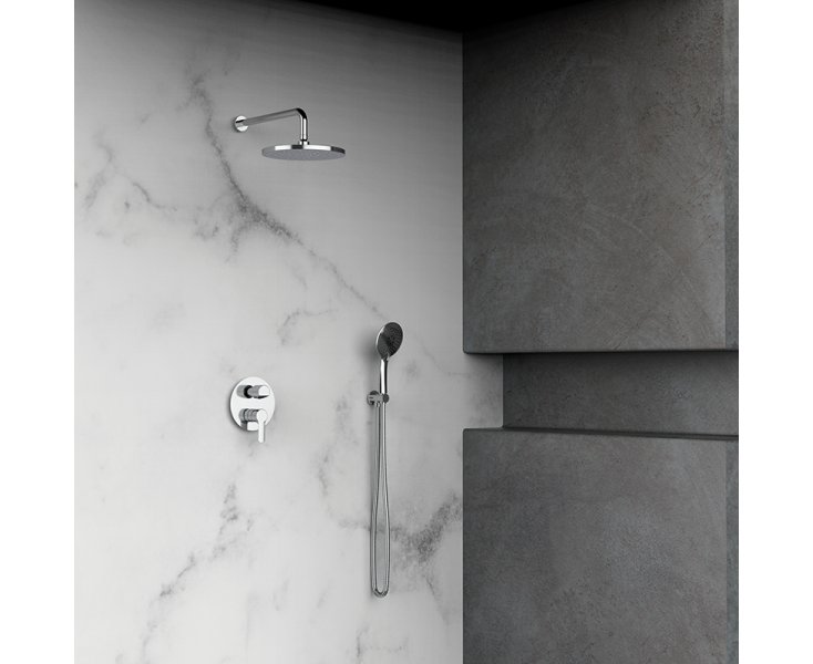 SHOWER SET ECO PRIME RECESSED 2 OUTLETS CHROME