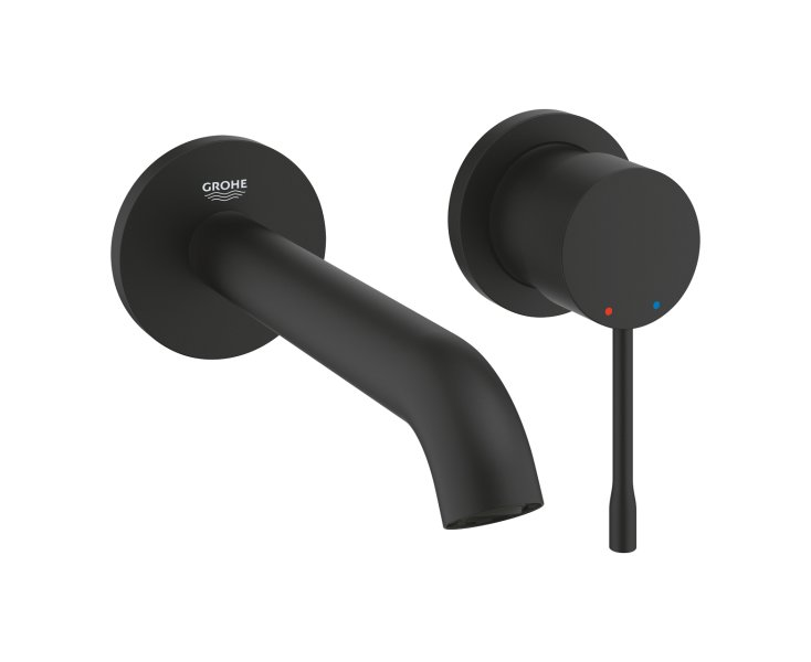 ESSENCE MIXER BASIN-M RECESSED 1/2" MATT BLACK