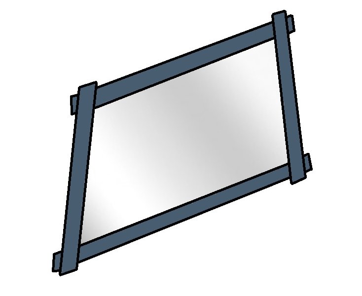 TOPIC MIRROR 080x080 T6-LAC. 606-MATTE SATIN