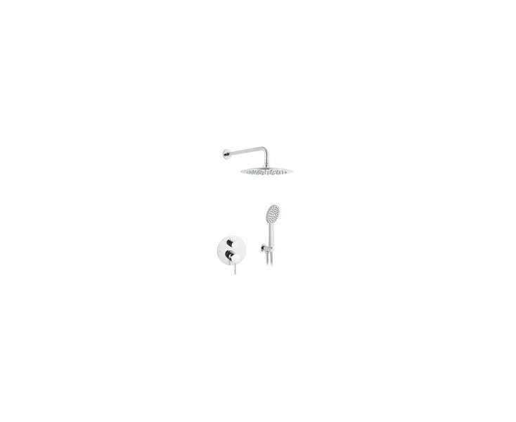 CONJUNTO DUCHA KIT MINIMA CROMO EMPOTRABLE ROCIADOR ABS Ø300