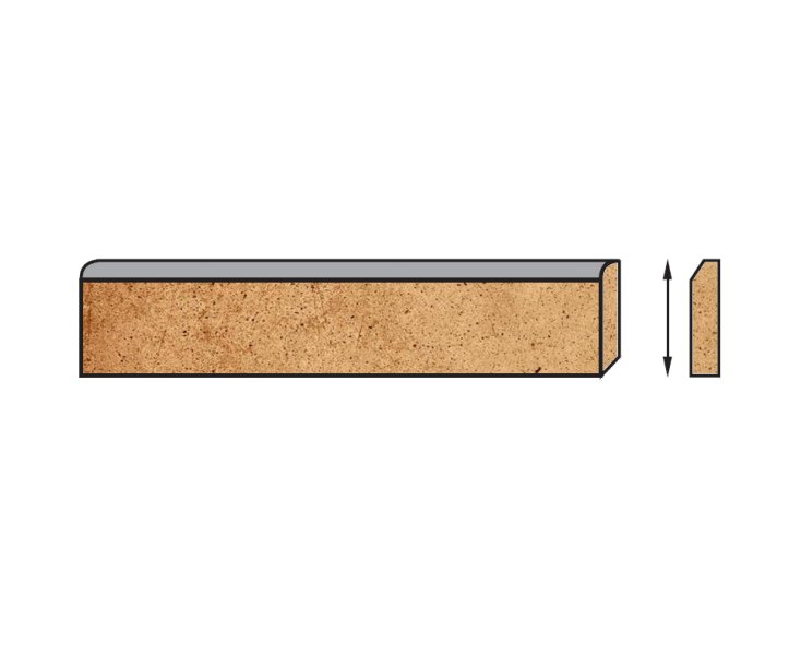 ZOCALO OLBA CUERO PINTADO 7.5x33