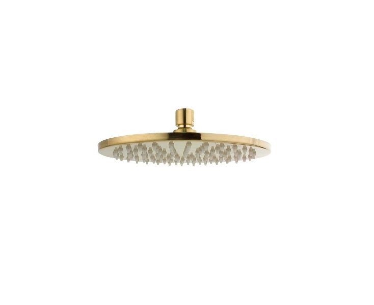 MINI SHOWER HEAD 200mm. BRUSHED GOLD