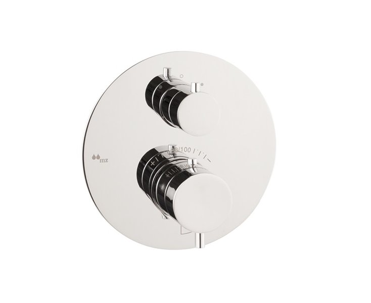 THERMOSTAT MINIMUM SHOWER MIXER. RECESSED 2WAYS CHROME