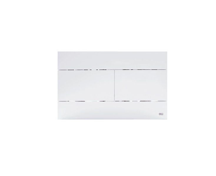 WHITE DOUBLE FLUSH SLIM PUSH BUTTON