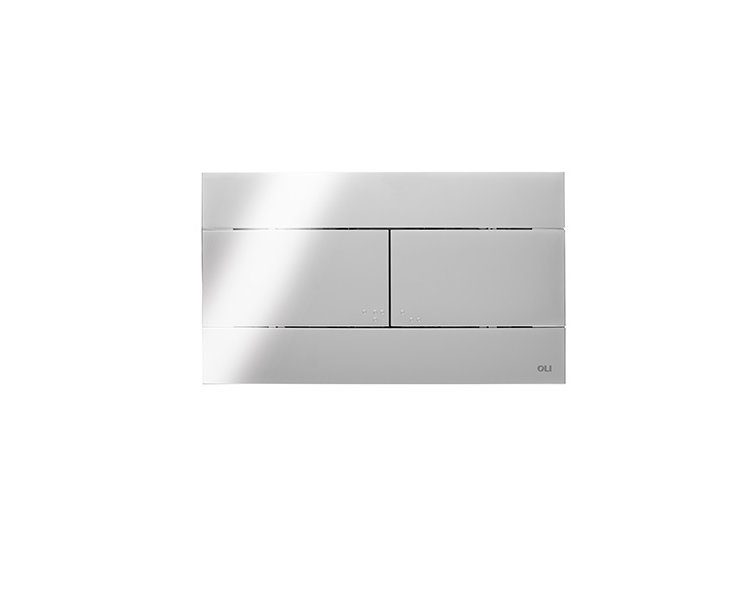 SLIM DOUBLE FLUSH PUSH BUTTON BRIGHT CHROME