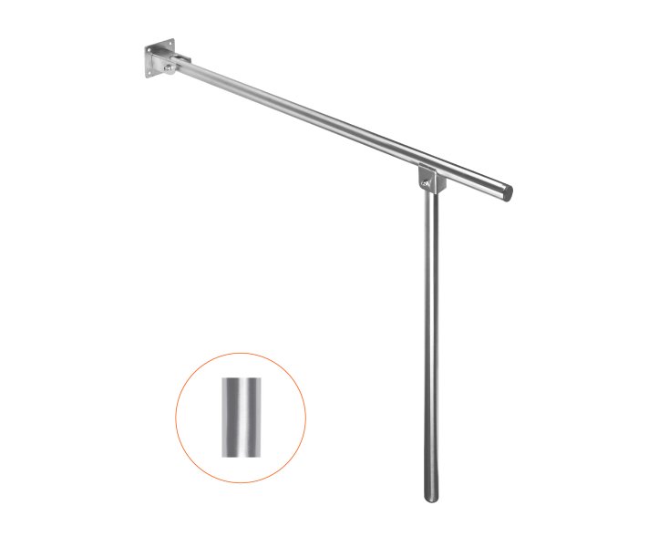 FOLDING STRAIGHT BAR 800mm. W/GLOSSY LEG