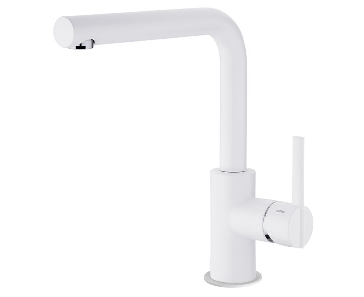 ETERNAL SINGLE LEVER SHAPE SINK SWIVEL SPOUT WHITE