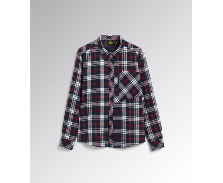 CAMISA CHECK CORTINA D0219-ROJO/AZUL/GRIS T-XL