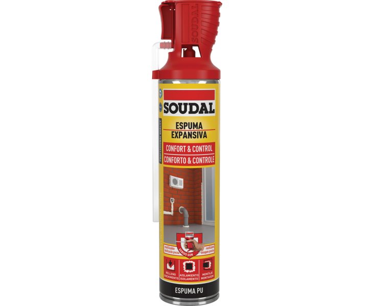 SOUDAL POLYURETHANE FOAM 600ml. CANULA COMFORT / CONTROL