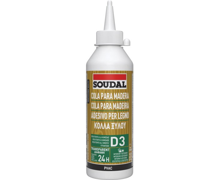 SOUDAL WHITE WOOD GLUE WATER RESISTANT 250gr. ​