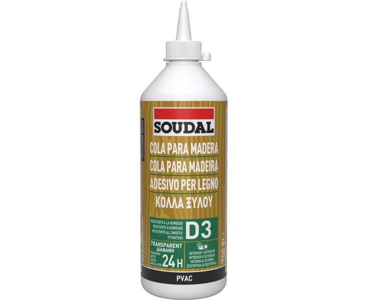 SOUDAL WHITE WOOD GLUE WATER RESISTANT 750gr. ​