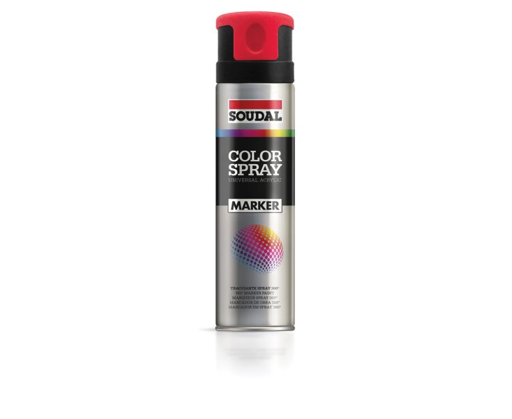 SOUDAL SPRAY FLUORESCENT YELLOW CONSTRUCTION MARKER 500ml. ​