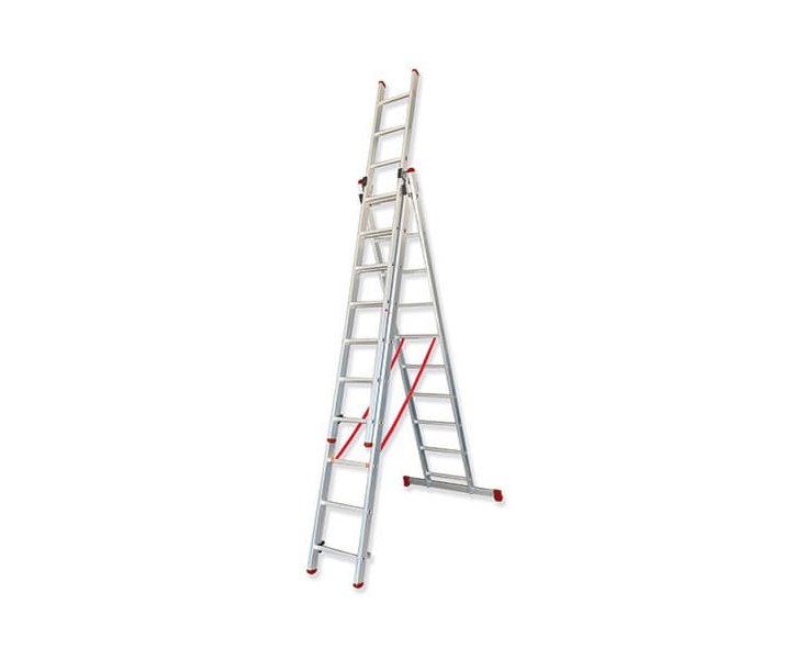 TRIPLE TRANSFORMABLE LADDER 11x3 STEPS 3.00 / 7.38