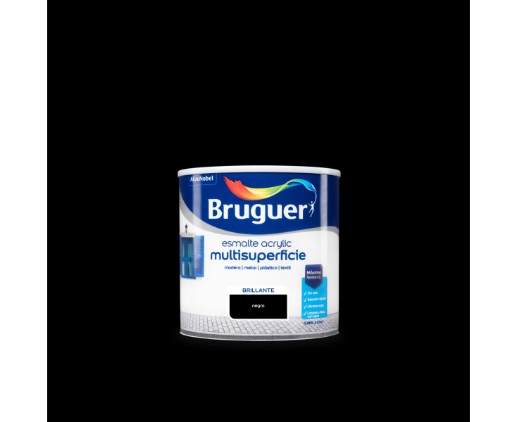 BRUGUER ACRYLIC ENAMEL BRILLIANT BLACK 250ml
