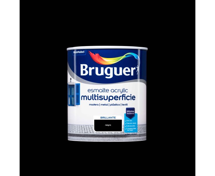 BRUGUER BRILLIANT BLACK ACRYLIC ENAMEL 750ml 