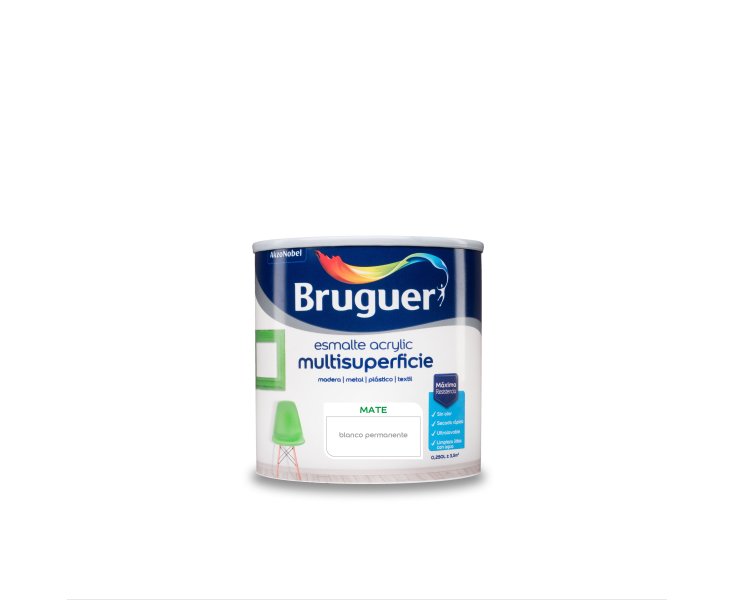 BRUGUER ACRYLIC WHITE MATE 250ml 