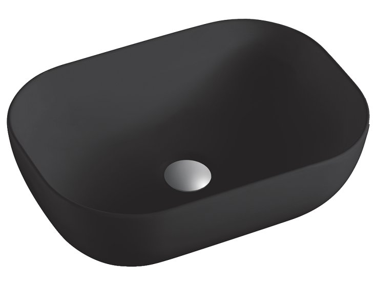 LAVABO S/ENCIMERA 046x033 DUE NEGRO MATE