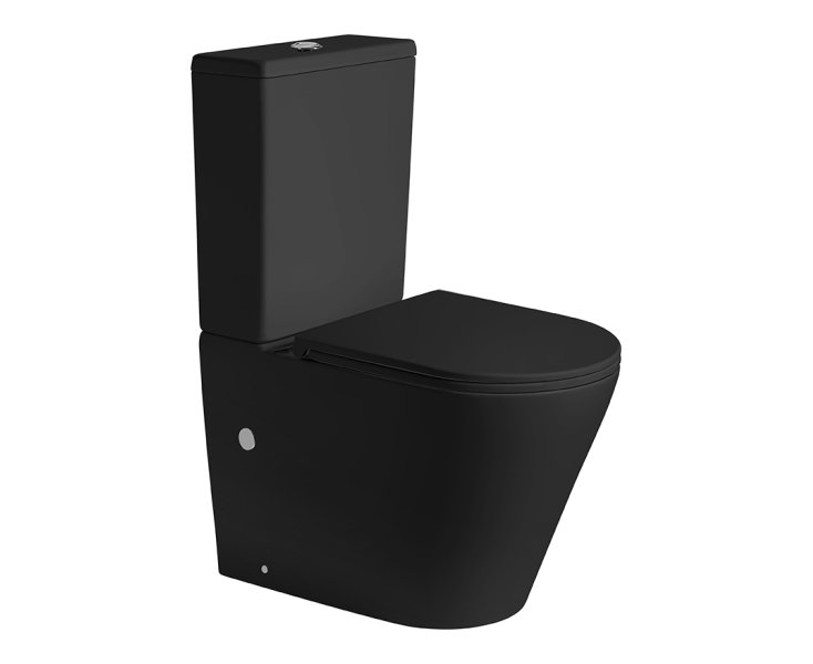 WC RIMLES MOD.VERDE COMPLETO NEGRO MATE