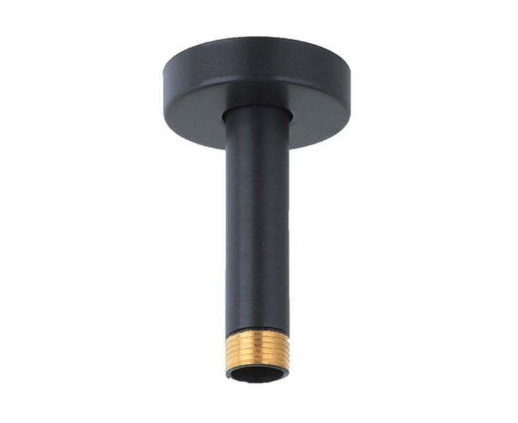 ROUND CEILING SHOWER ARM 1/2" 100MM MATTE BLACK