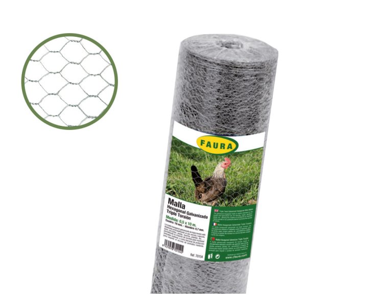 GALVANIZED HEXAGONAL MESH BOX 25mm 1.00x50m
