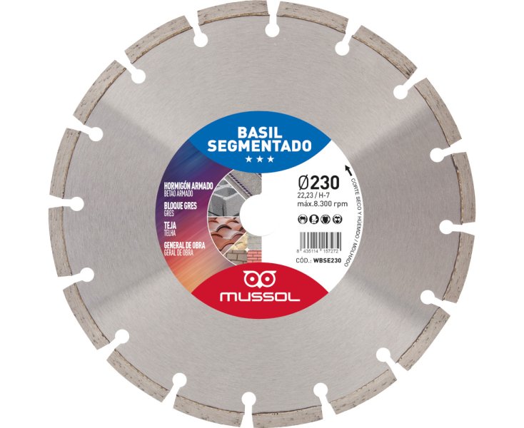 BASIL SEGMENTED DIAMOND DISC 230mm AXIS 22.23mm