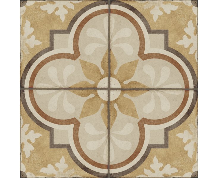 OTTOCENTO DECORO TAPPETO 4 AMBRA 20x20  