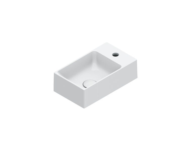 WASHBASIN NEW ZERO 40 UP 40x23 SUSPENDED WHITE