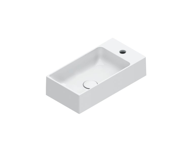 WASHBASIN NEW ZERO 50 UP 50x25 SUSPENDED WHITE