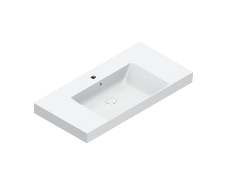 WASHBASIN NEW ZERO 100 UP 100x50 GLOSS WHITE