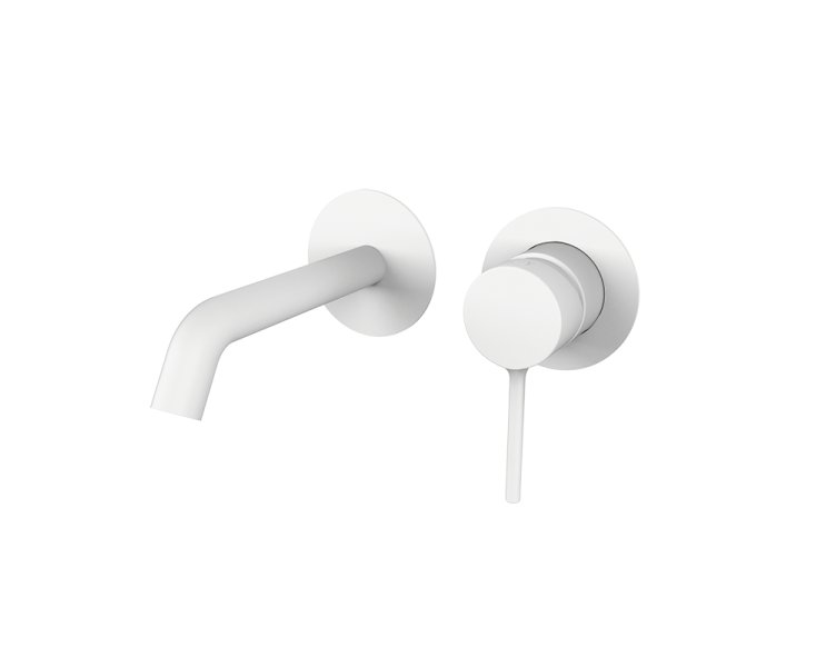 TIME BUILT-IN SINK MIXER 150mm SPOUT WITH WHITE VALVE