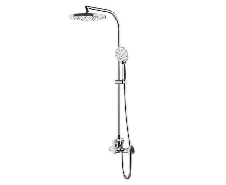 XL FIXED SHOWER TENDER SET WITH CHROME DIVERTER