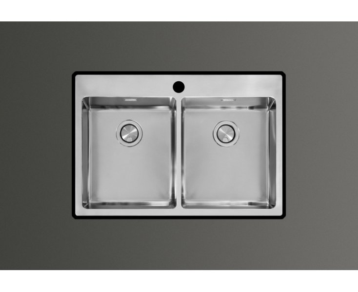 STAINLESS STEEL SINK BMR D-34-34 EN-OE 75x50 1C. FLUSH