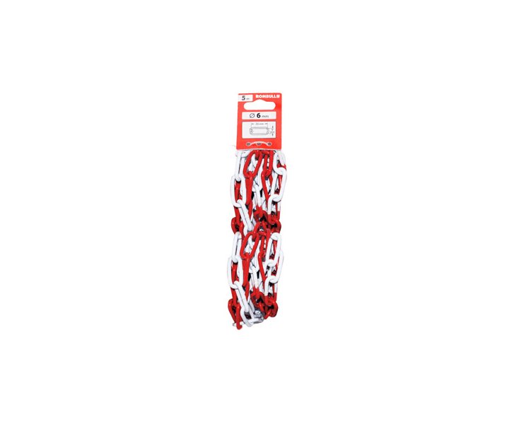 CADENA ESLABON LARGO DE PLASTICO 6MM 5M RJ/BL