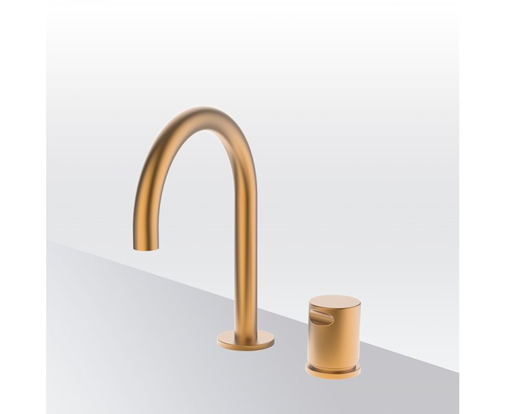 ISOLA SINGLE-LEVER BASIN MIXER WITH FIXED SPOUT COPPER ETERNICE