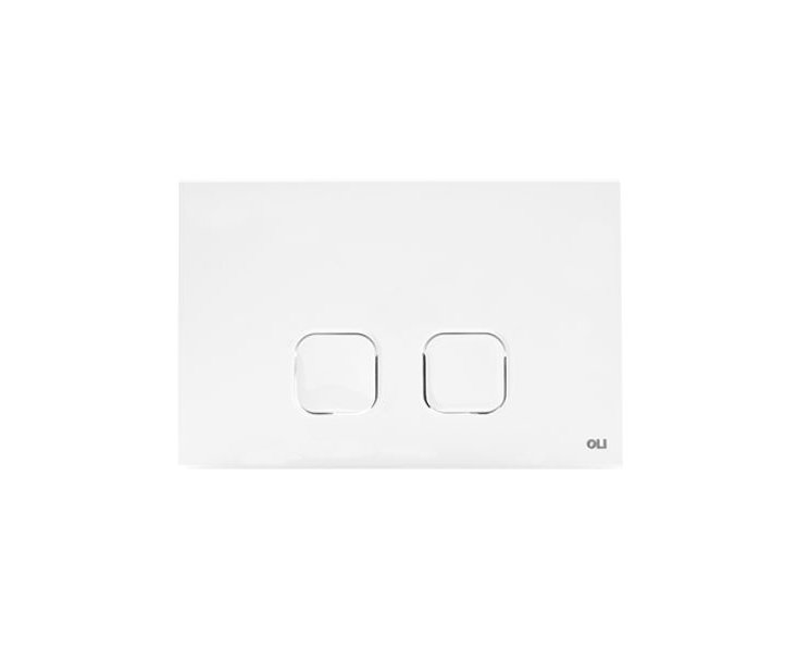 PULSADOR PLAIN DOBLE DESCARGA BLANCO