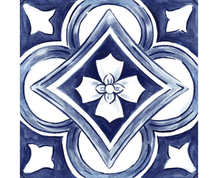 AMURI DECORO MAIOLICA TAPPETO 1 BRIGHTNESS 20x20