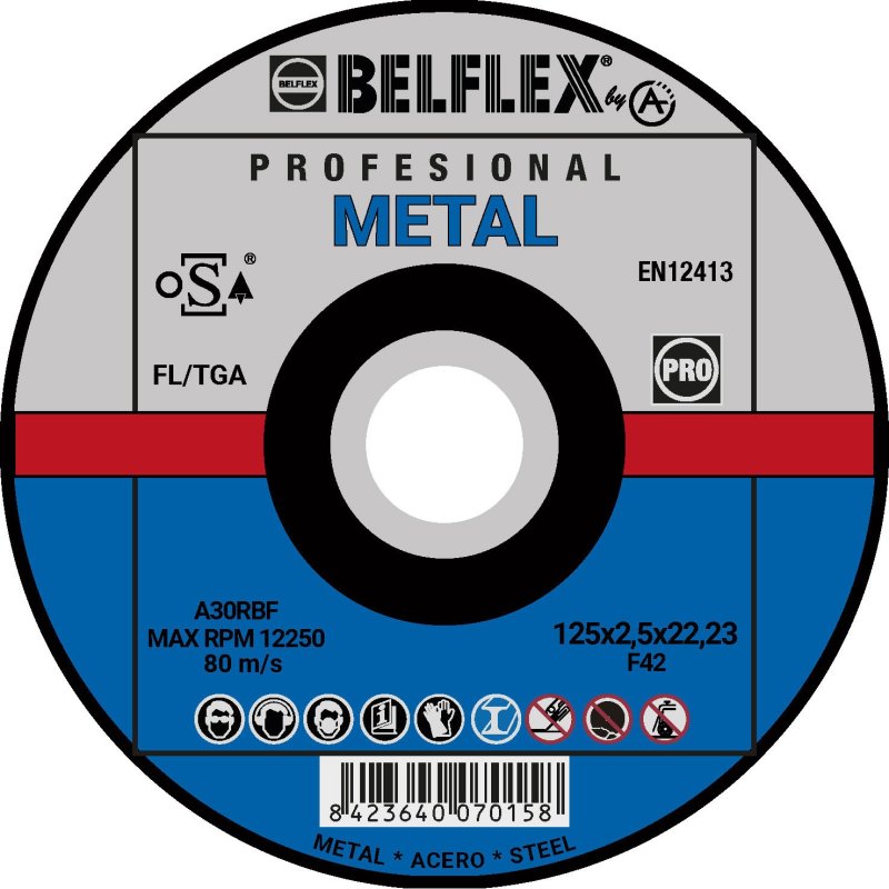 DISCO ABRATOOLS BELFLEX ACERO 125 A30RBF