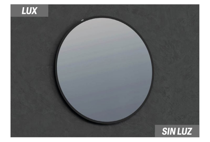LUX MIRROR 80Ø BLACK LACQUERED EDGE W/O LIGHT