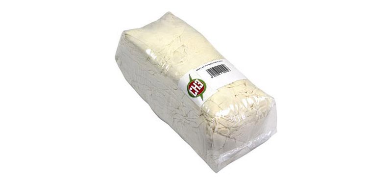 CLEANING CLOTH COTTON KNIT WHITE/RAW 1KG